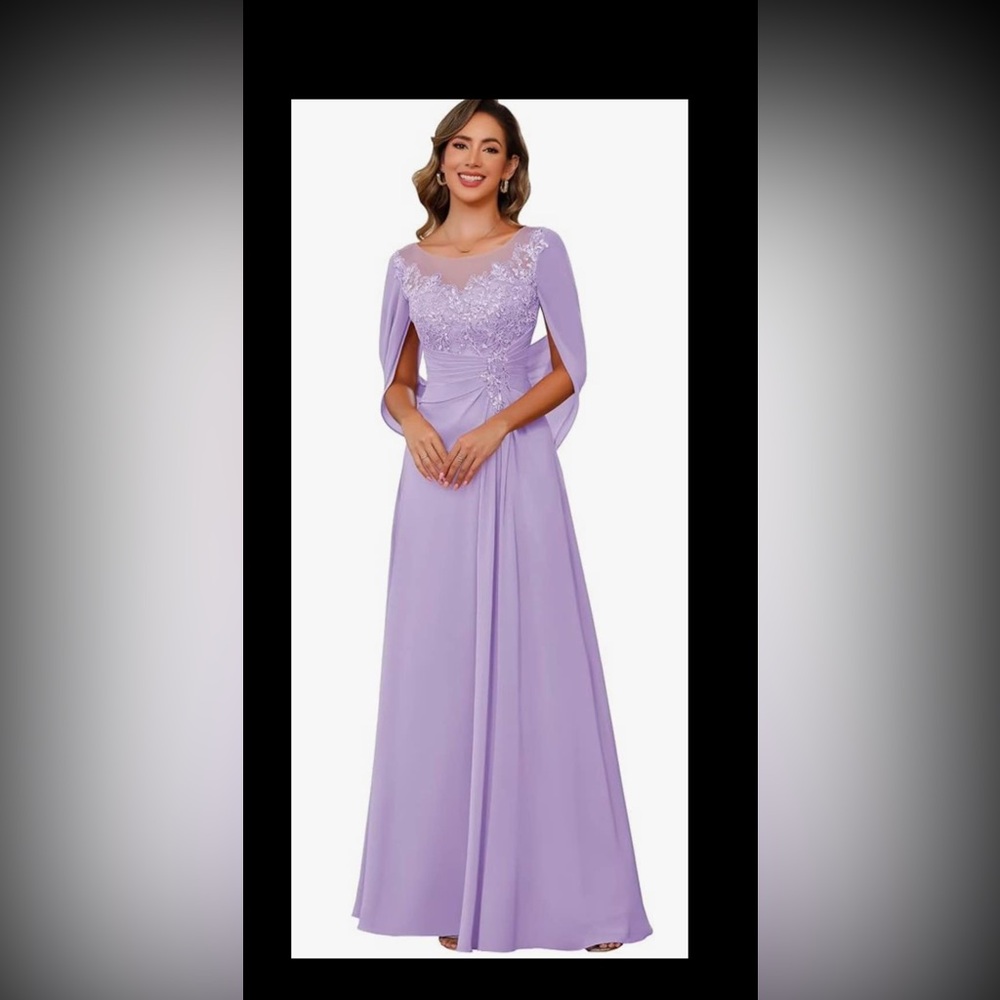 Elegant Lavender Evening Gown
